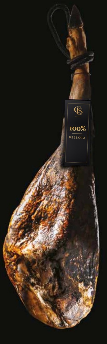 Jamón de bellota 100% ibérico intero, con etichetta nera