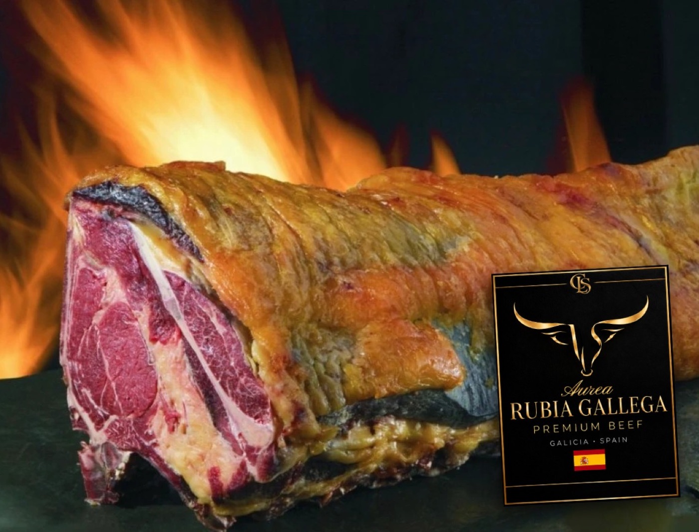 Lombata di Rubia Gallega con etichetta CLS Aurea